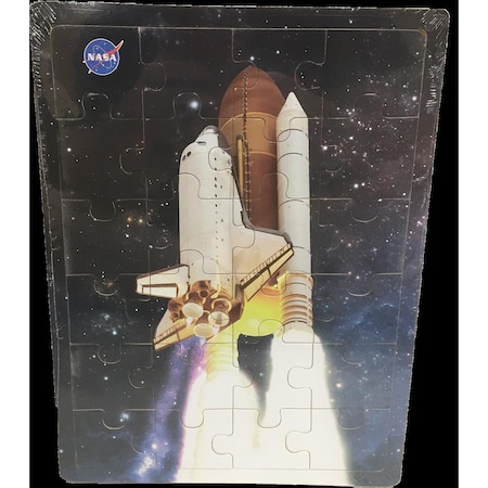 12 X 9 In NASA Space Shuttle Stack Launch Wood Puzzle 24 Piece